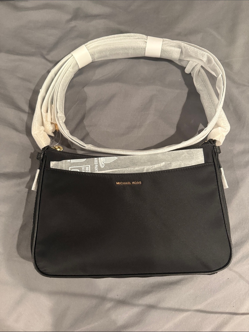 Michael Kors Black and Gold Crossbody Bag